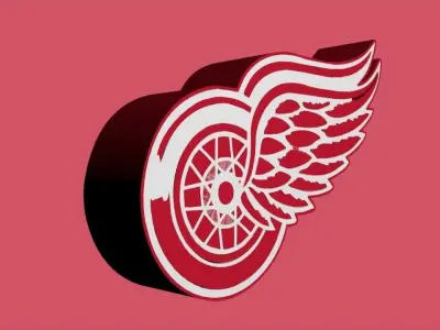 Detroit Red Wings Team Logo 3D model