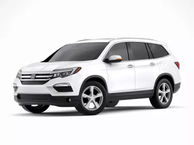 Honda Pilot 2016 Low-poly 3D model