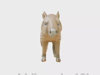 Realistic Aardvark 3D Model Sculpture Low-poly 3D model