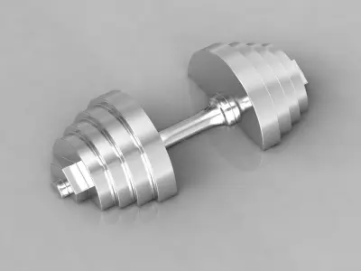 Dumbbell Gold Piece Free 3D print model