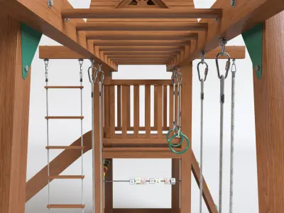 Playground wooden set 3D model