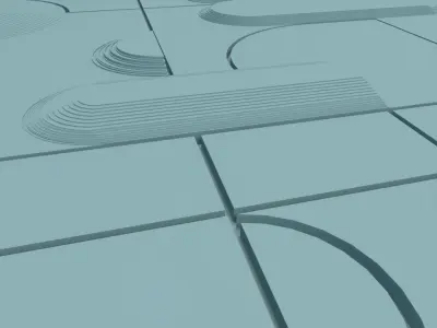 3D geometric panel 3D print model