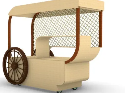 stand exhibition car mobil 3D model