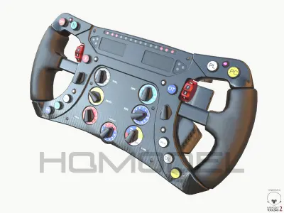 F1 Steer Wheel Generic Formula Race Low-poly 3D model