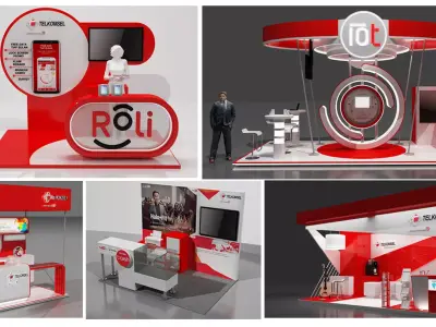 Trade Show Booth Package 3D model