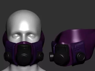 GAS MASK high poly sculpt 3d printable  3D model