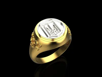 Round signet for men  20   3D print model