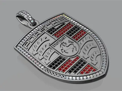 Porsche logo pendant 3D print model