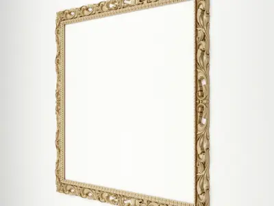 Carved mirror frame 3D model