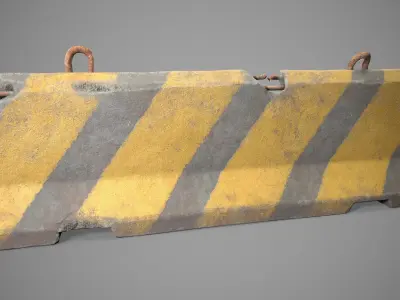 RoadBlock Low-poly 3D model