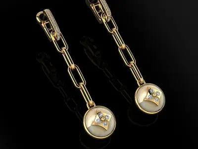 Louis Vuitton Earrings  3D print model purchase