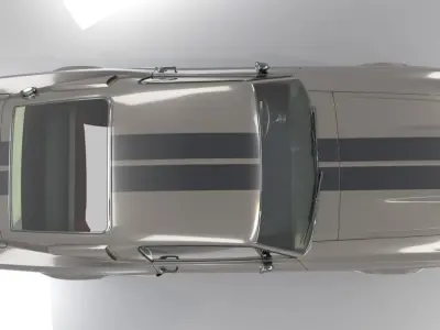 Mustang Eleanor High Poly and Low Poly 3D model