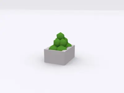 Plants low poly pack Free low-poly 3D model