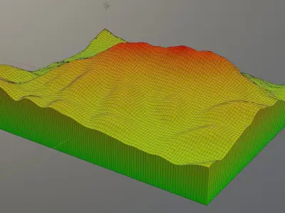 Small mountain in Slovenia Haloze Free low-poly 3D model