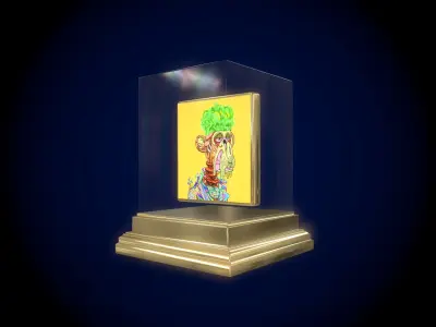 Mutant Ape 13 Gold Club Low-poly 3D model