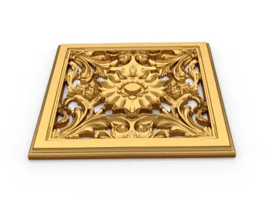 Classic carved decor ornament 390 3D model