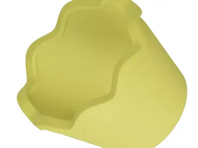 Plastic Decorative Flower Pot Toy 3D model