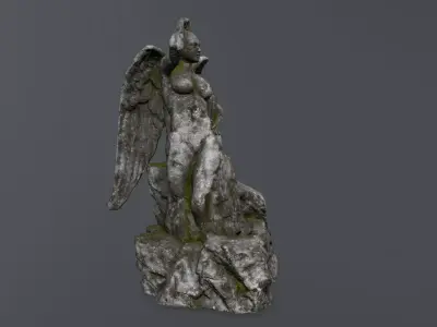 woman statue 2  Low-poly 3D model