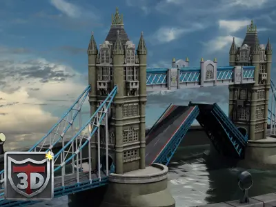 Blender 3 to UE5 A London Bridge 3D Model Environment 3D model