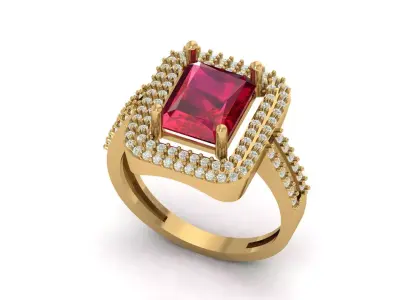 Stone Ring 3D print model buy
