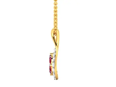 Solitaire Women Pendants 3dm STL OBJ FBX Render Details 3D print model 2