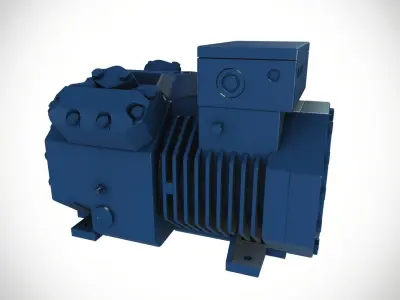 Heavy Duty Motor Low-poly 3D model