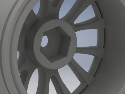 Precision Engineered Wheel Rim 3D Model Instant Download 3D print model