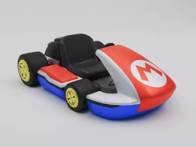 Mario Kart 3D Model Iconic Racing RC Vehicle 3D print model