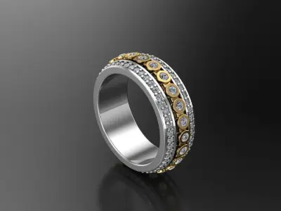 Luxury Wedding Ring 3D Print Model 3D print model