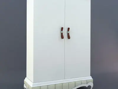 Bruno Zampa Cabinet Low-poly 3D model