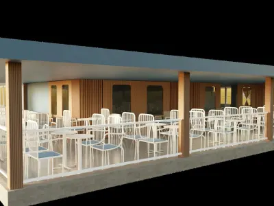 Self-service Cafe 3D model