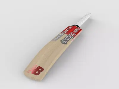cricket bat Low-poly 3D model