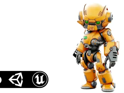 ROBO ZERO-M2  Rigged for Unreal Engine - Unity - MIXAMO 3D model