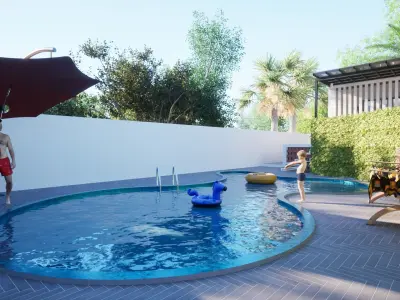 Exterior design of vacation home  Free 3D model