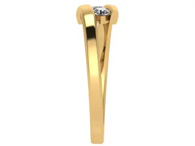 criss cross ring diamond center  3D print model