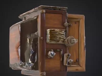 Vintage Slide Projector Low-poly 3D model