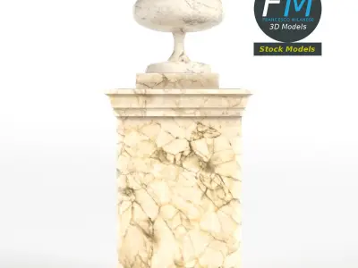Vase on a pedestal 3D model