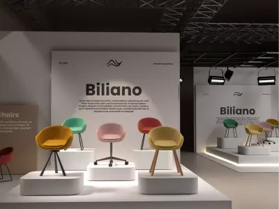 exhibition booth ware house  Low-poly 3D model