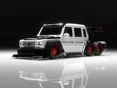 Drift 6x6 truck 3D model