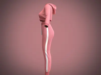 FEMALE TRACKSUIT 3D model