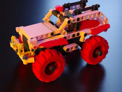 Lego jeep police stl 3D print model