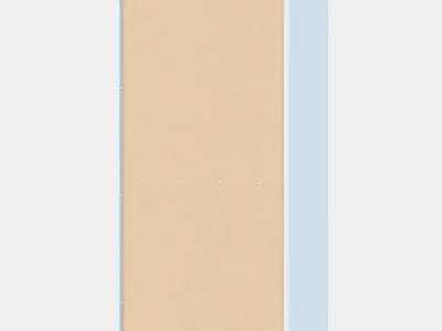 IDANAS High cabinet w gls-drs and 1 drawer Low-poly 3D model