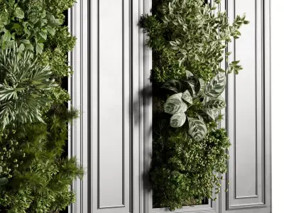 Plants Set Partition - Classic Garden Wall Decor Set 118  3D model
