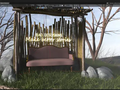 photo studio setup Low-poly 3D model