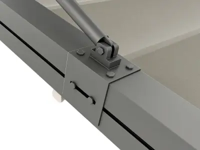 Motorized Pergola 3 composite grey metalic 3D model