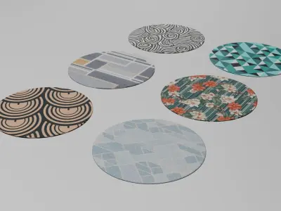 Stunning luxury rugs collection 3D model