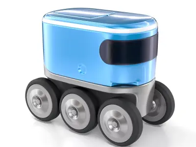 Autonomous delivery robotic drone concept model 3D model