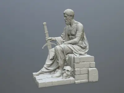 Man Statue 3D print model