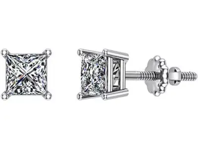 Women Diamond Earrings 3D print model 13