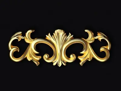 Central decor ornament for furniture 3D model 462